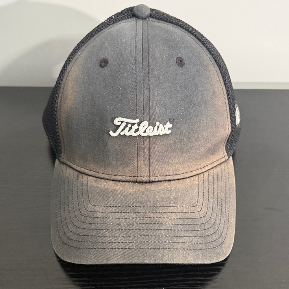 Titleist Trucker Hat Black Mesh Snapback Golf Cap Logo Casual Outdoor Unisex